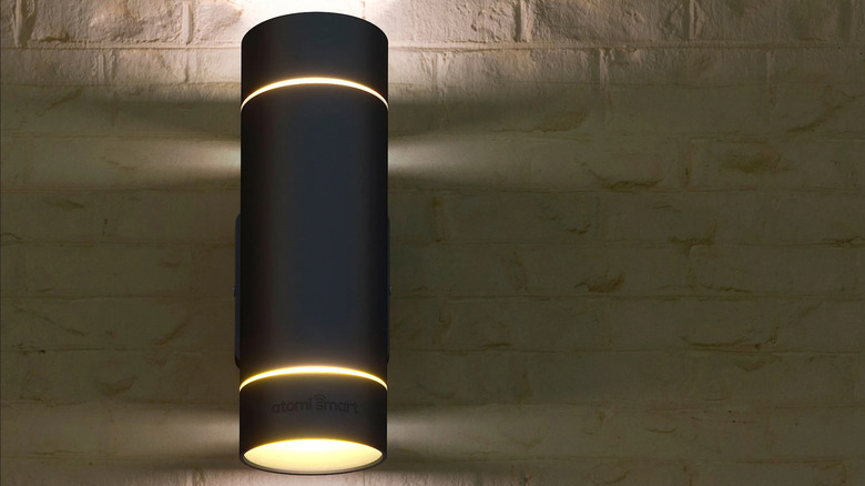 An Atomi Rotundus outdoor wall sconce