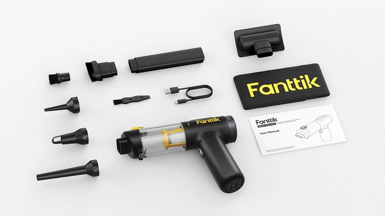 Fanttik X200 Mix Cordless Vacuum is shown, with all parts and accessories, against a white background.