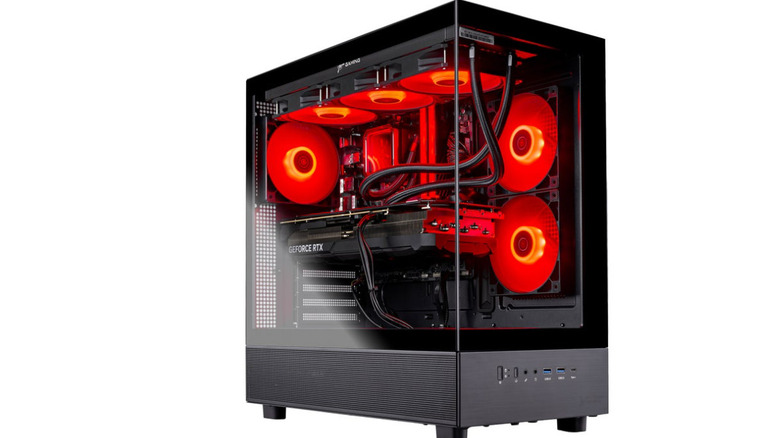 The Skytech Azure 3 lit up on its side