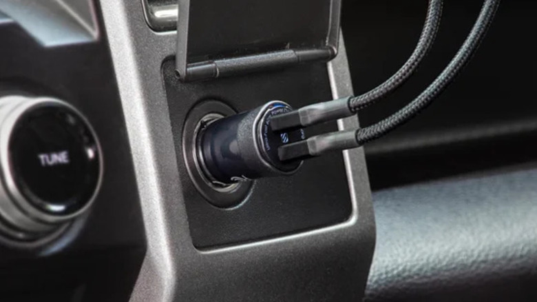 Scosche USB charger in a car