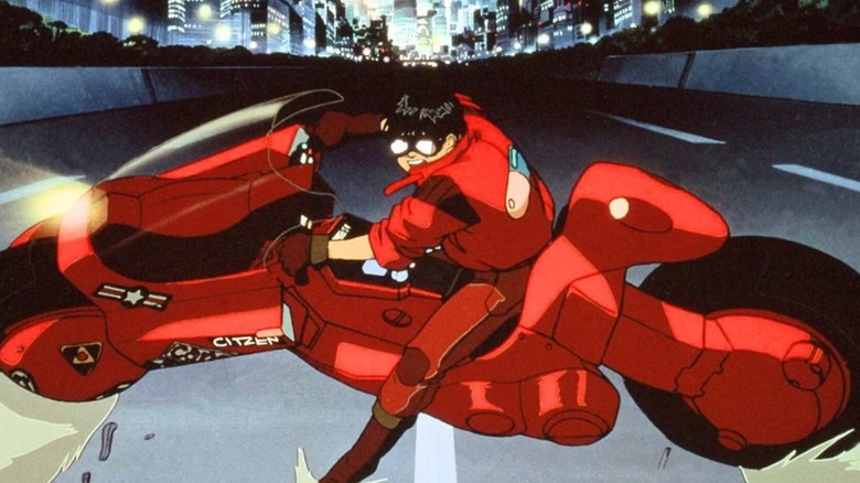Kaneda doing his iconic bike slide in Akira