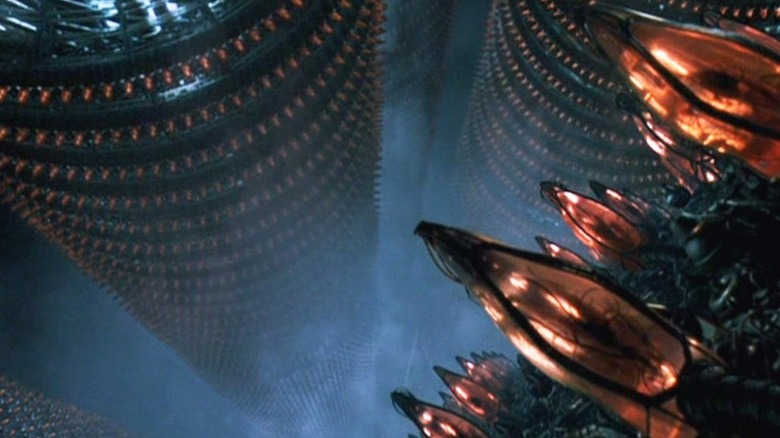 The battery farm in The Matrix