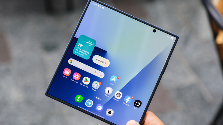 Samsung Galaxy Z Fold7 smartphone during hands-on session