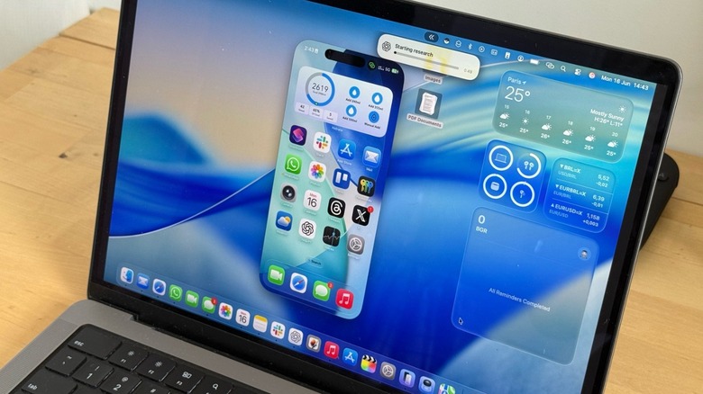 Close-up shot MacBook Pro display