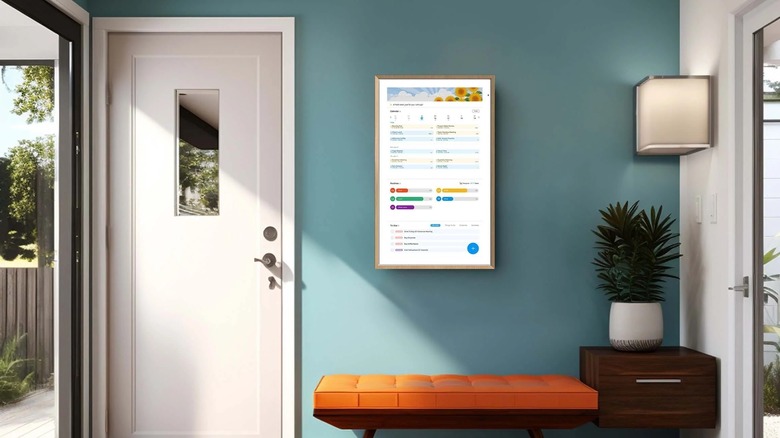 Apolosign 21.5" Digital Calendar installed near doorway