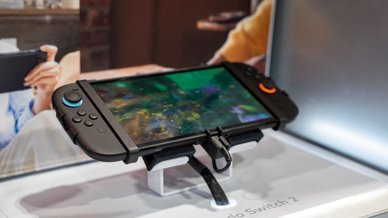 A Nintendo Switch 2 console on display.