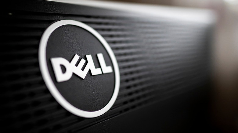 Dell logo on a computer monitor