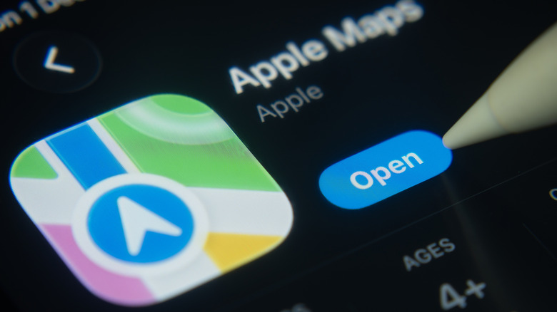 Apple Maps app on a smartphone