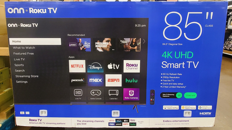Roku smart TV on store shelf