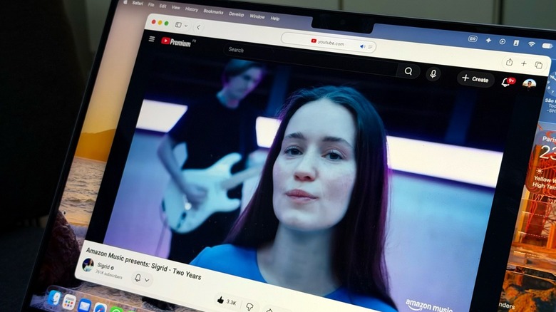 A singer performing a song in a YouTube video