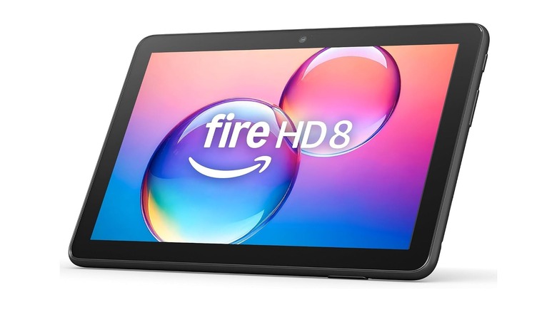 Fire HD 8 tablet on a white background