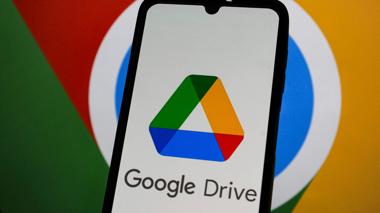 google drive logo on smartphone