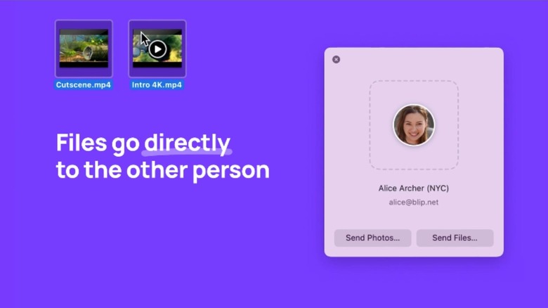 sharing files with others via Blip
