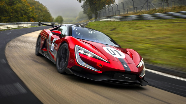 Yangwang U9 Xtreme EV on a race track