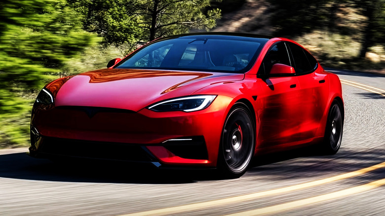 Red Tesla Model S