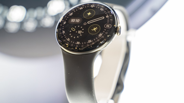 The Google Pixel Watch 4 on display