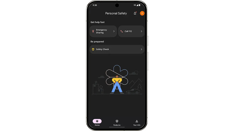The Android Personal Safety app.