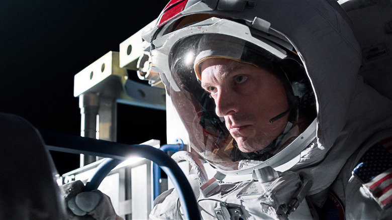 Astronaut Ed Baldwin driving on the moon in "For All Mankind."