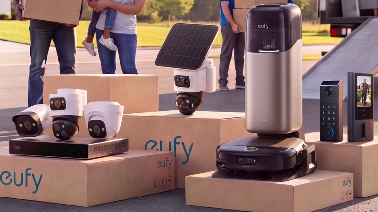 Several eufy products displayed in a promotional image