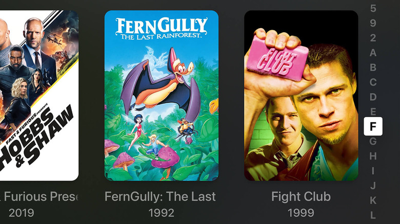 Infuse film library UI