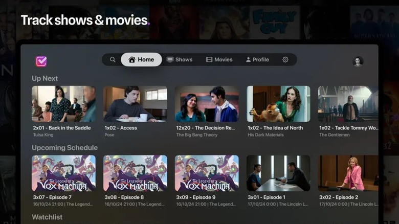 An in-app screenshot of the Trakt.TV app displaying several episodes from various television shows within its UI