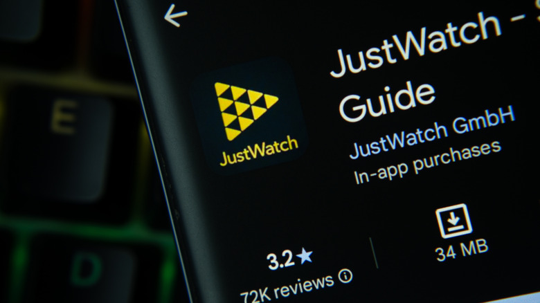 The JustWatch app in the Google Play Store