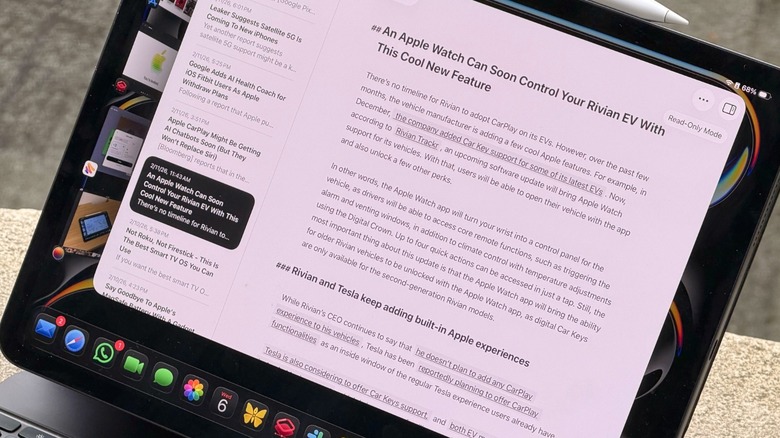 Up-close shot of an iPad Pro running Ulysses