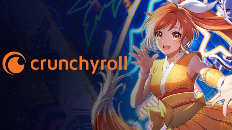 Crunchyroll banner add with mascot