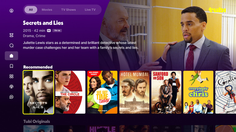 Tubi screen on Amazon Fire TV