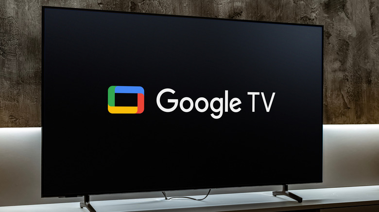 The Google TV logo on a smart TV