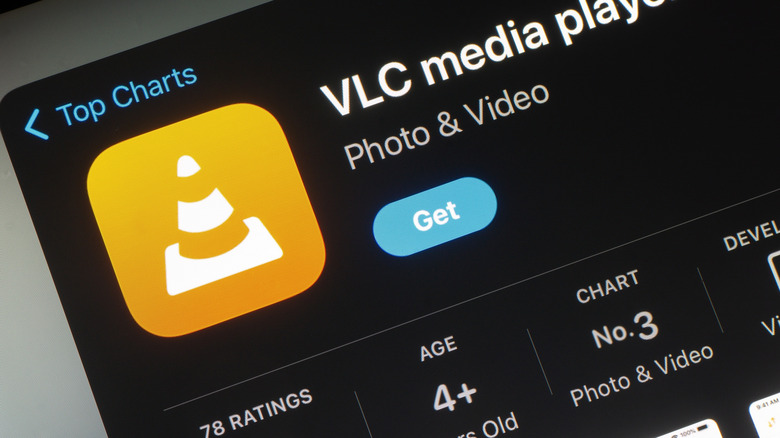 The VLC media player app in the Google Play Store