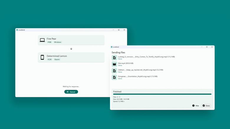 Sending and receiving files using LocalSend