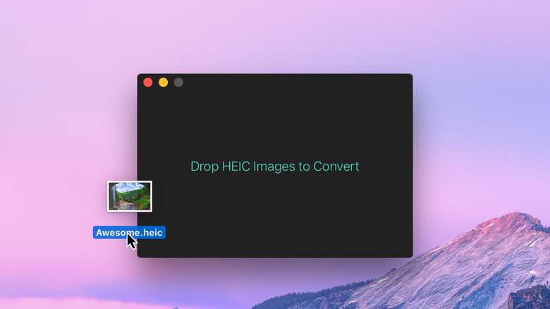 promotional image showing the HEIC converter app on Mac