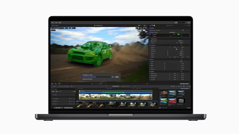 Final Cut Pro running on a MacBook Pro