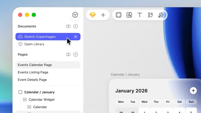 Sketch displays new Liquid Glass look on macOS Tahoe