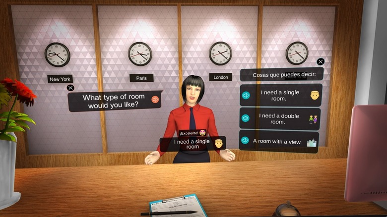 Screenshot of a conversation in Mondly