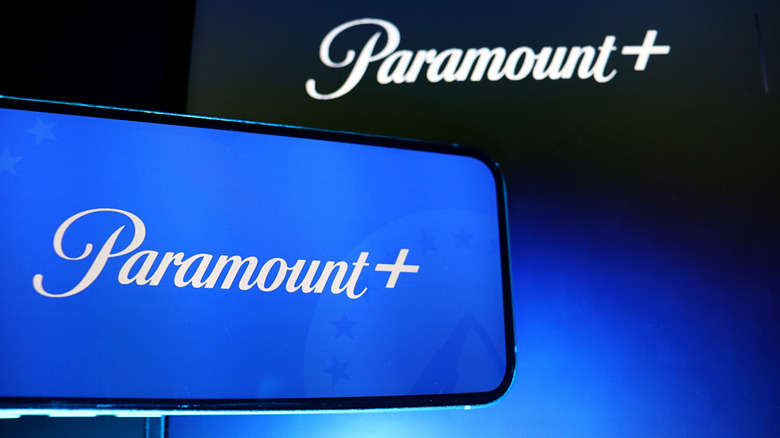 Paramount+ logo on a smartphone screen