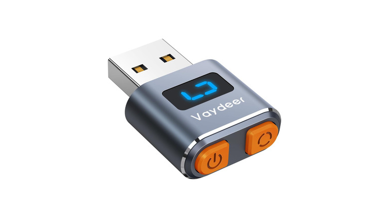 Mouse jiggler dervice on white background