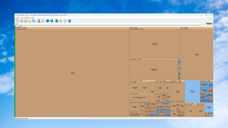 SpaceSniffer application running desktop