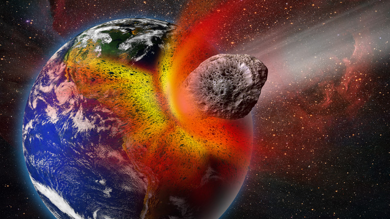 Massive collision with Earth