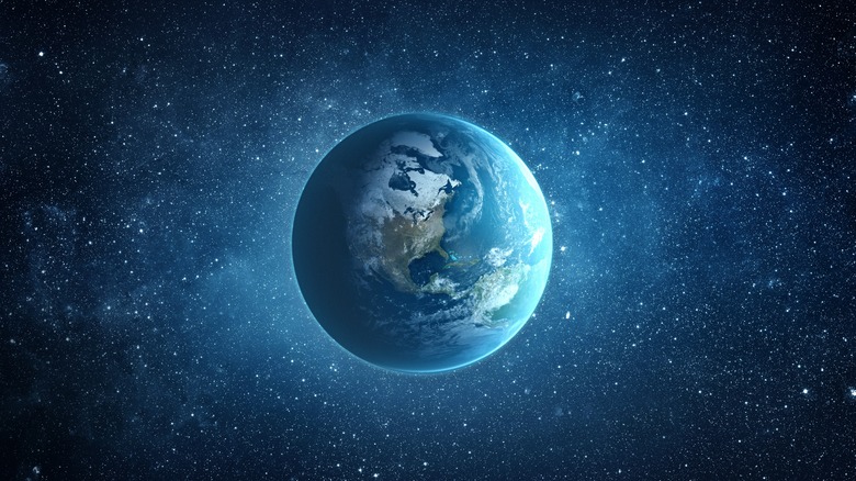 Panoramic view of Earth from space