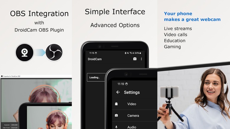 Composite of Droidcam images from Play Store