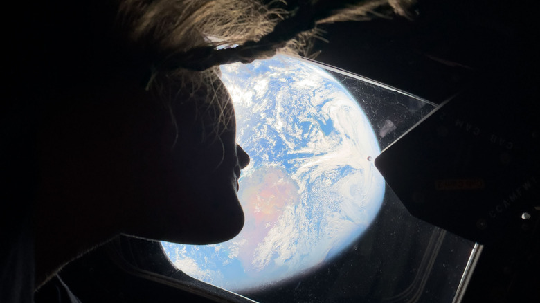 Photo of earth shot with an iPhone 17 during Artemis II mission