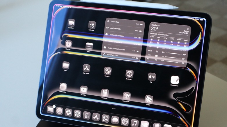 Close-up shot of an iPad Pro with the Apple Pencil Pro