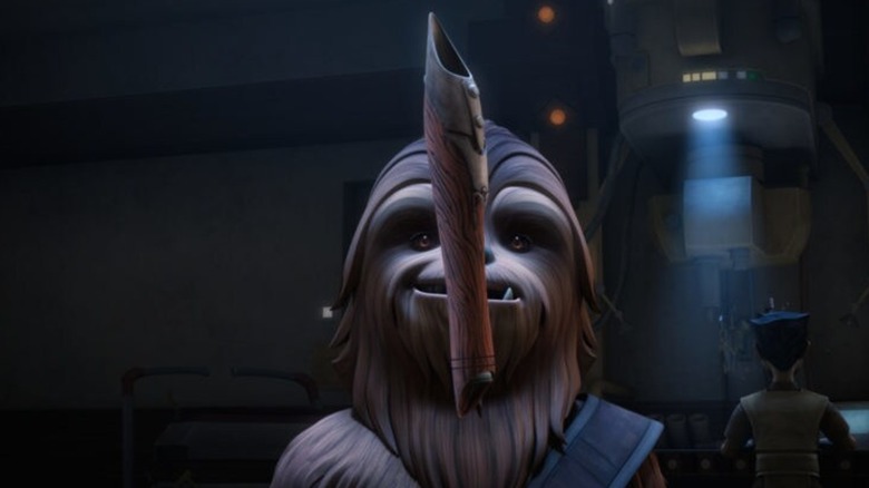 Gungi building a lightsaber in Star Wars: The Clone Wars