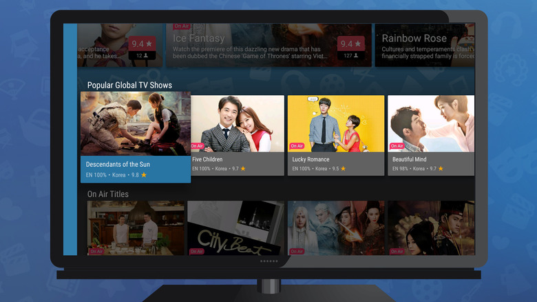 the home page of Rakuten Viki on a monitor