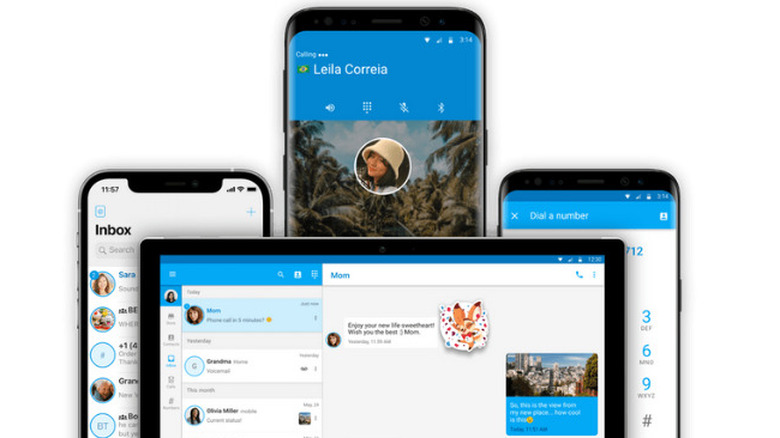 Text Me app in use on different devices