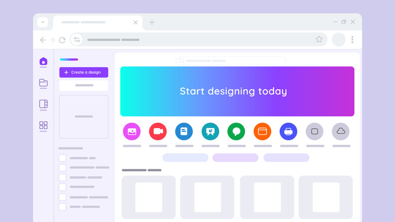 Canva website design software template