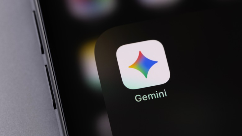 The Google Gemini app icon on an iPhone screen