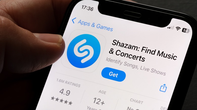 The Shazam app in the Apple App Store